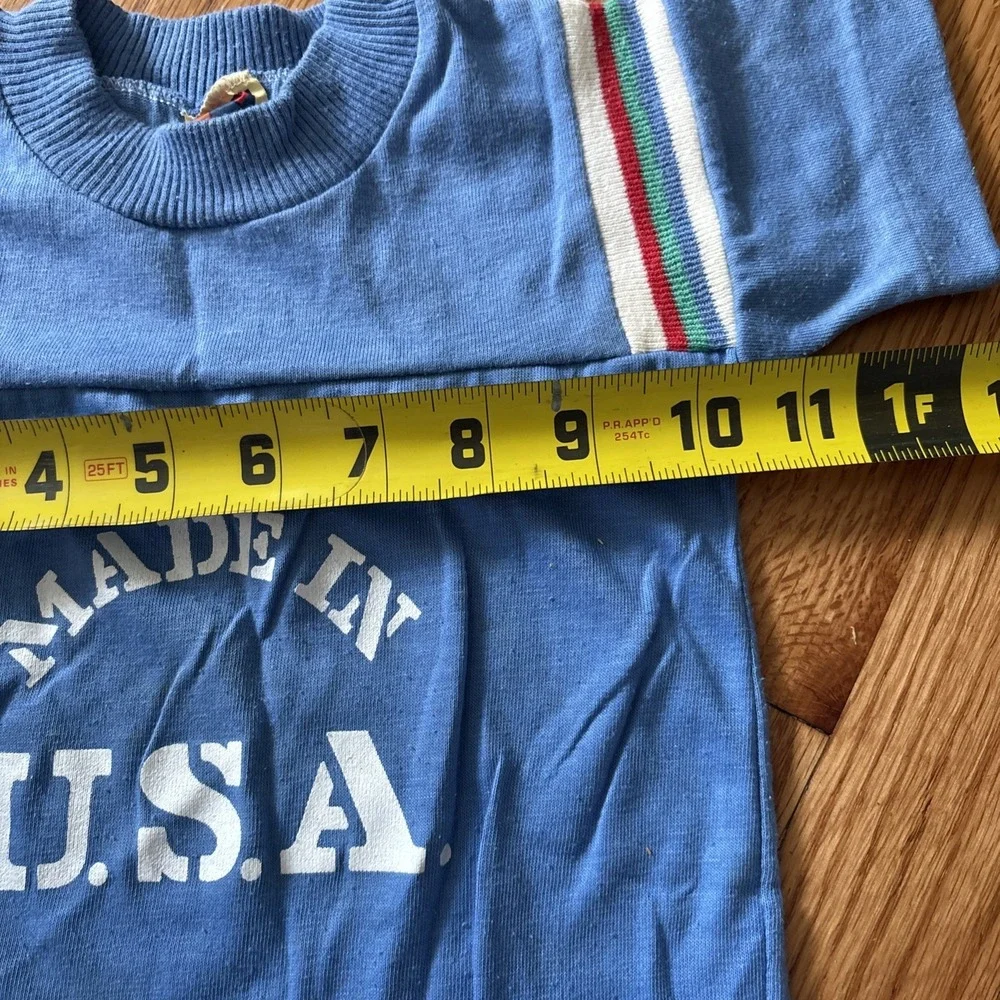 Vintage 80s Carter's Toddler 3T Striped Single Stitch Ringer T Shirt Made in USA